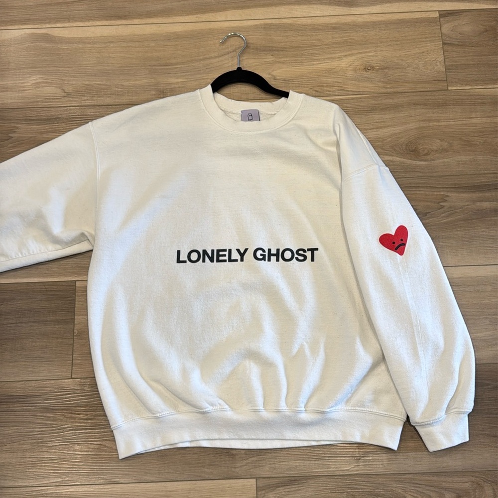 Lonely Ghost “Heart on my Sleeve” Sweatshit - White - XL